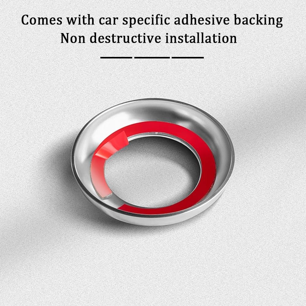 2 Pcs Aluminum Front Seat Headrest Button Covers Compatible with Porsche Cayenne 2007-2025. for Macan 2014-2024 Headrest Adjust Button Trim Ring