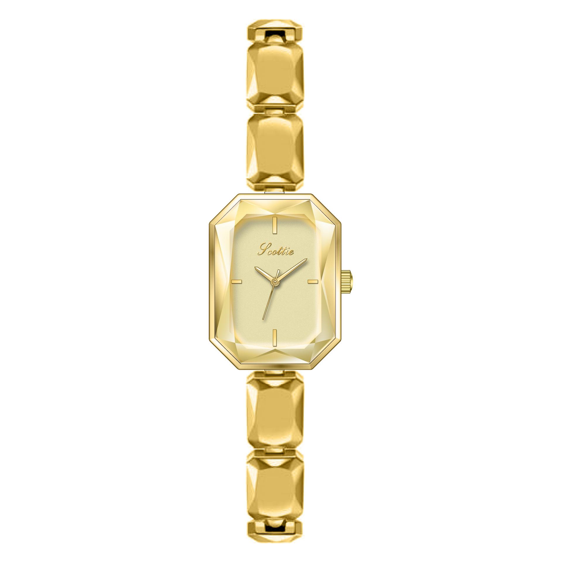 Ladies Bracelet Watch Cut Square Small Square Watch Women S Watch Waterproof 9610