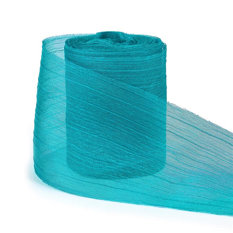 Straight Wrinkled Yarn Ribbon Chiffon Wedding Wrinkle Mesh Accessories Bright Silk Wrinkle Gift Box Flower Bundle Packaging