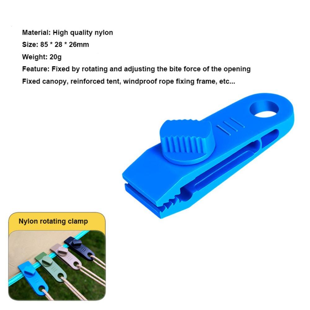 

85*28*26mm Outdoor Camping Tent Clamps Nylon Canopy Awning Tarp Cord Buckle синий