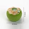 Mini Resin 3D Simulated Coconut Juice Decor 6Pcs Green Brown Accessories for DIY Handmade Gift Jewelry Making Craft