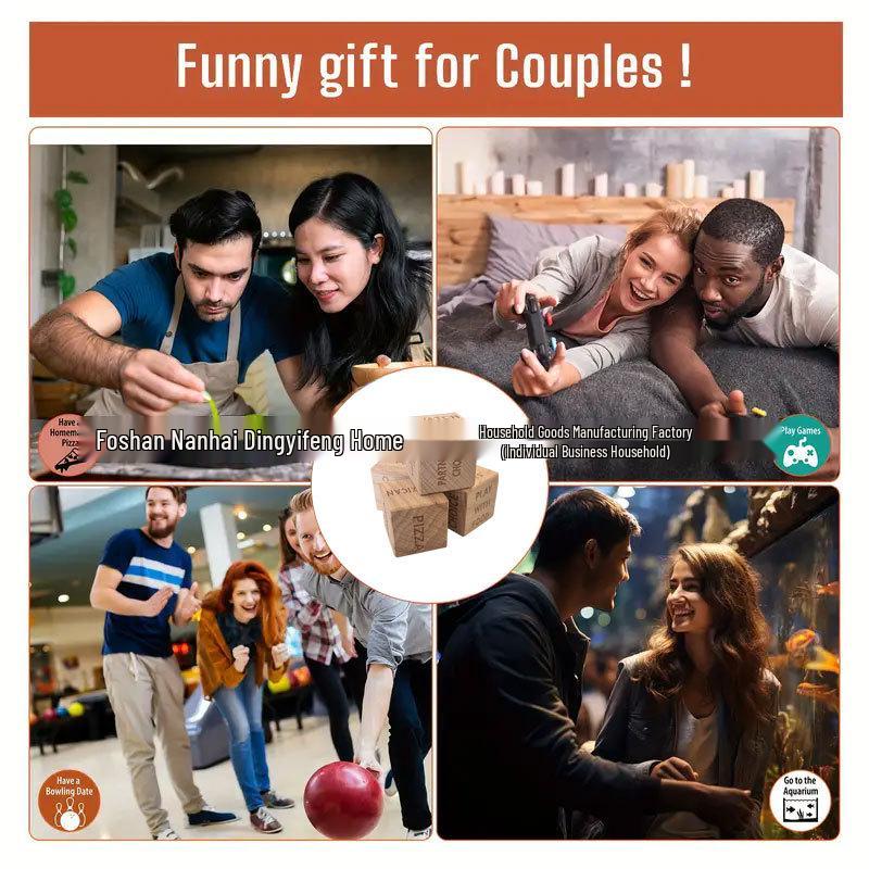 After Dark Wooden Date Night Dice - A Creative Gift for Romantic Evenings