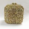 WHTUOHENG Borsa da Sera Quadrata con Fiore di Cristallo per Donna Borse con Strass Pochette da Matrimonio Mini Pochette da Donna Borsa Elegante