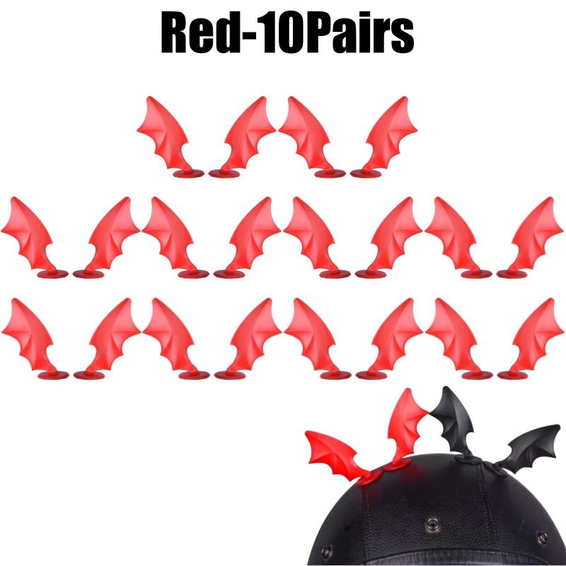 Suction Cup Demon Wings Decor Strips For Motorcycle Helmets Car Bike Helmet Accessories Riding Gear Decoration For Men Women