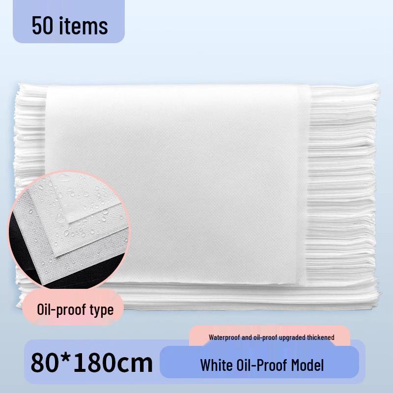 Thickened Non-Woven Disposable Bed Sheets - Breathable, Waterproof & Oil-Proof for Beauty Salons & Massage Tables