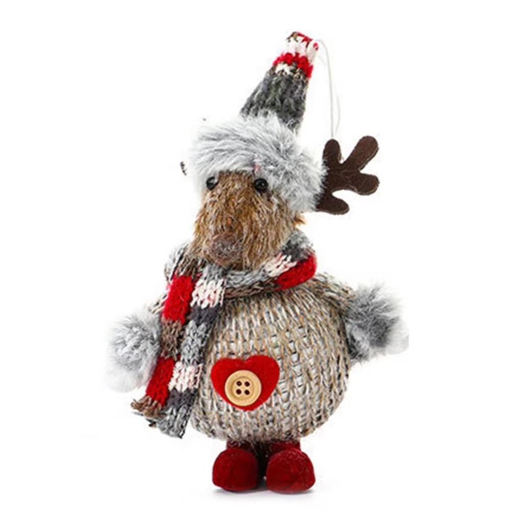 

2pcs Unique Christmas Plush Dolls Colorful Christmas Tree Pendant Xmas Tree Deer