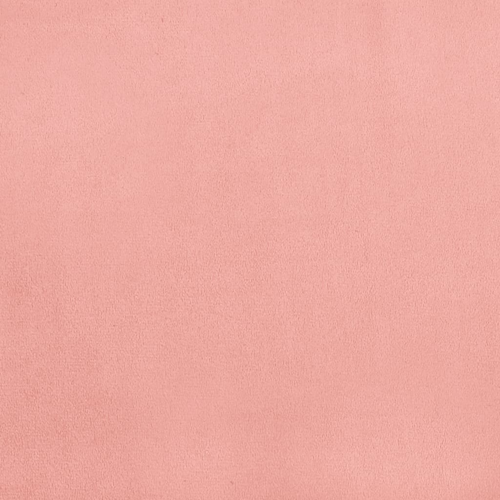 Vidaxl Rama Łóżka, Różowa, 140X190 Cm, Aksamitna