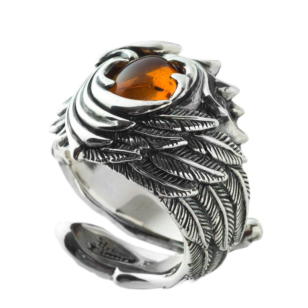 Artemis Classic Phoenix Wide Ring Silver Brand Silver 925 Sterling Silver (ac-acr0260) - Men's Accessories, Jewelry, Ring,