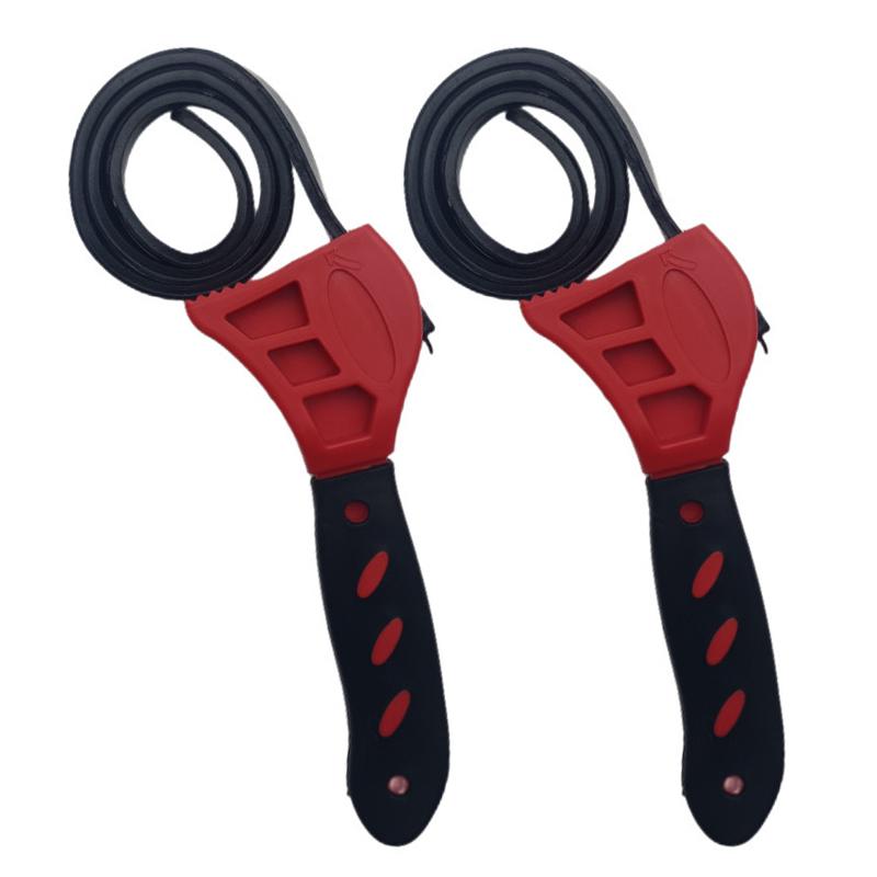 Belt Wrench 6 Inch Oil Filter Puller Strap Spanner Chain Wrench Strap Opener Adjustable Disassembly Tool for Vehicle Maintenance