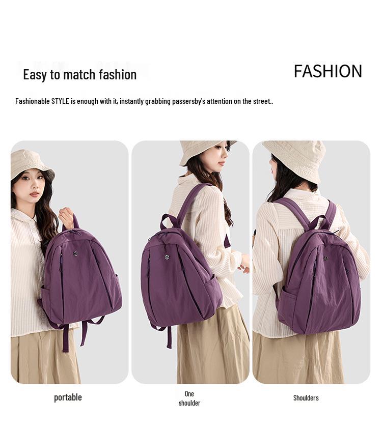 Women's Lightweight Candy Color Mini Backpack: Large Capacity for Travel, Hiking, or School - Casual Shoulder or Crossbody Use