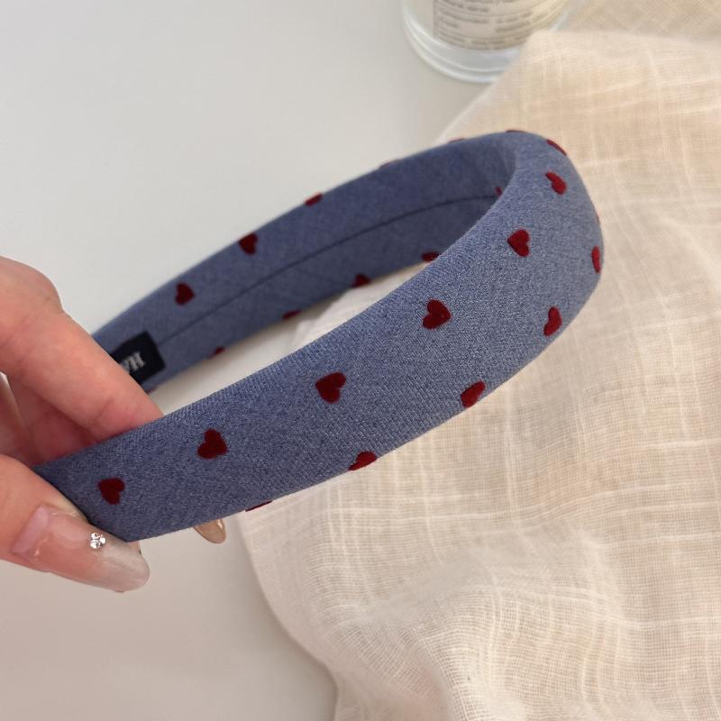 New Love Headbands For Woman Girl Sweet Elegant Hair Hoop Heart Shape Sponge Thickened Hair Band Female Fashion Hair Accessories