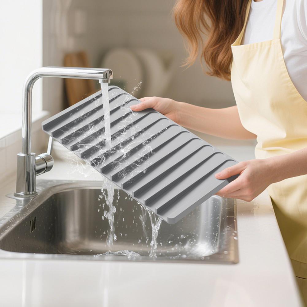 Bathroom Vanity Protector Self-Draining Kitchen Mat Non-Slip Drying Pad Non Slip Drying Pad For Kitchen Air Circulation