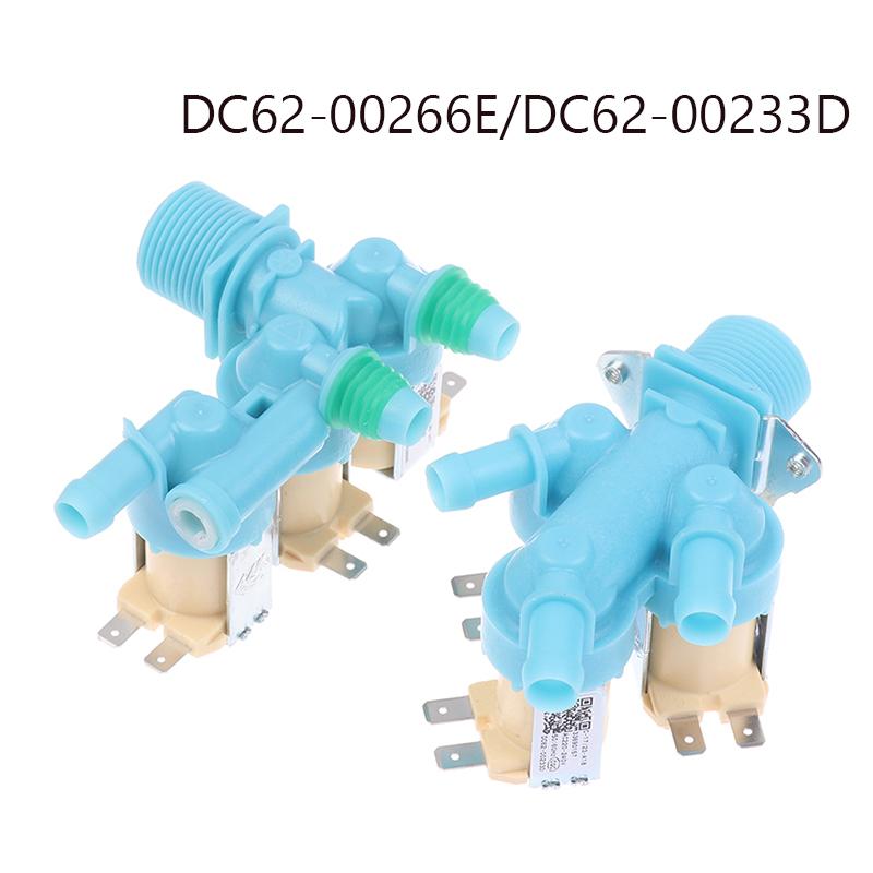 1 ks DC62-00266E DC62-00233D Elektromagnetický ventil přívodu vody AC 220-240V Pro pračku Dvouhlavý ventil přívodu vody