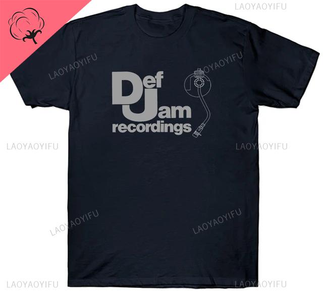 Vintage Printed Unisexs Clothing DEF JAM Recordings Logo Classic Rap Hip Hop NAS T Shirt Classic High Quality Cotton Unisex Tops