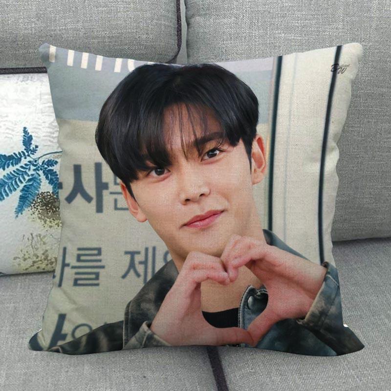 Custom ROWOON Pillowcase Wedding Decorative Cotton Linen Pillow Case For Home PillowCover 45X45(One Sides)