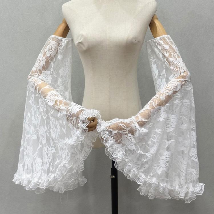 Lightweight Mesh Gothic Gloves Elbow Length Lace Arm Sleeves Women Costume Accessories Halloween Outfit