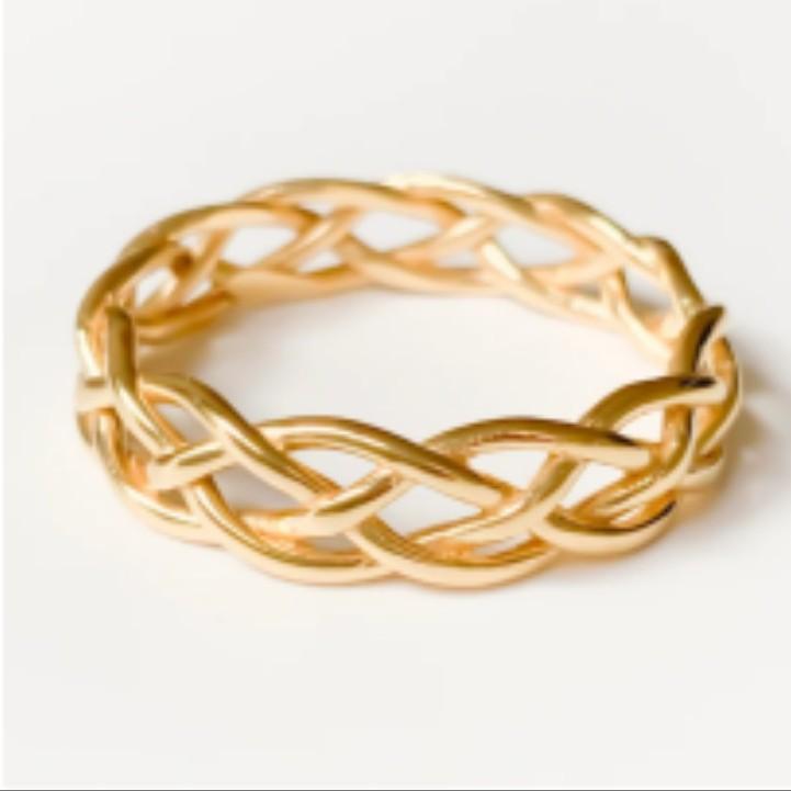 New Chinese-style Hollow Chain Ring, Titanium Steel Electroplating Stacked Ring Women's Non-fading Fringed Accessories