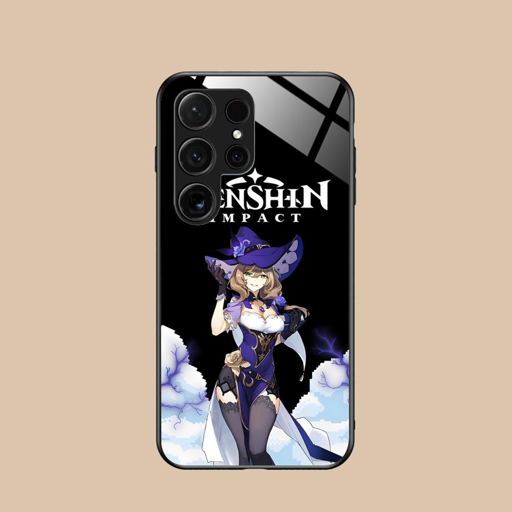 Spiel GI Lisa Handyhülle für Samsung Galaxy S26 S25 S24 S23 S22 S21 S20 Note20 Plus FE Ultra Glas Bunte Hülle Hübsch