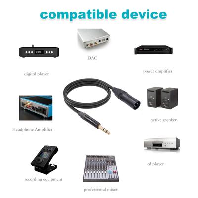 Versatile 6.35mm To XLR Cable 6.35 Male Connector To XLR Male Plug Adapter Cord Line for Mixing Consoles and Speaker