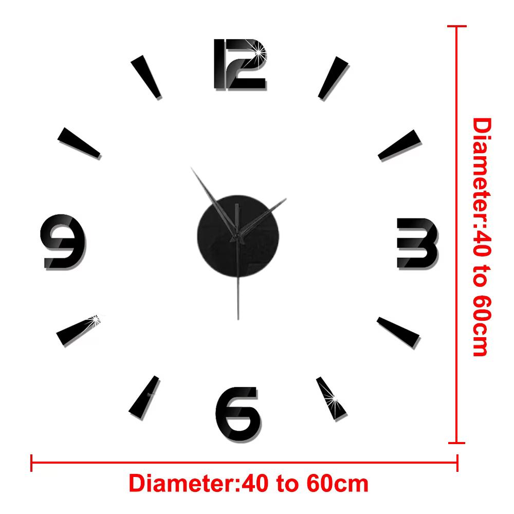 3D Wall Clock DIY Mirror Wall Stickers Home Decor Quartz Needle Watch Living Room Removable Art Decal Sticker Reloj De Pared Hot