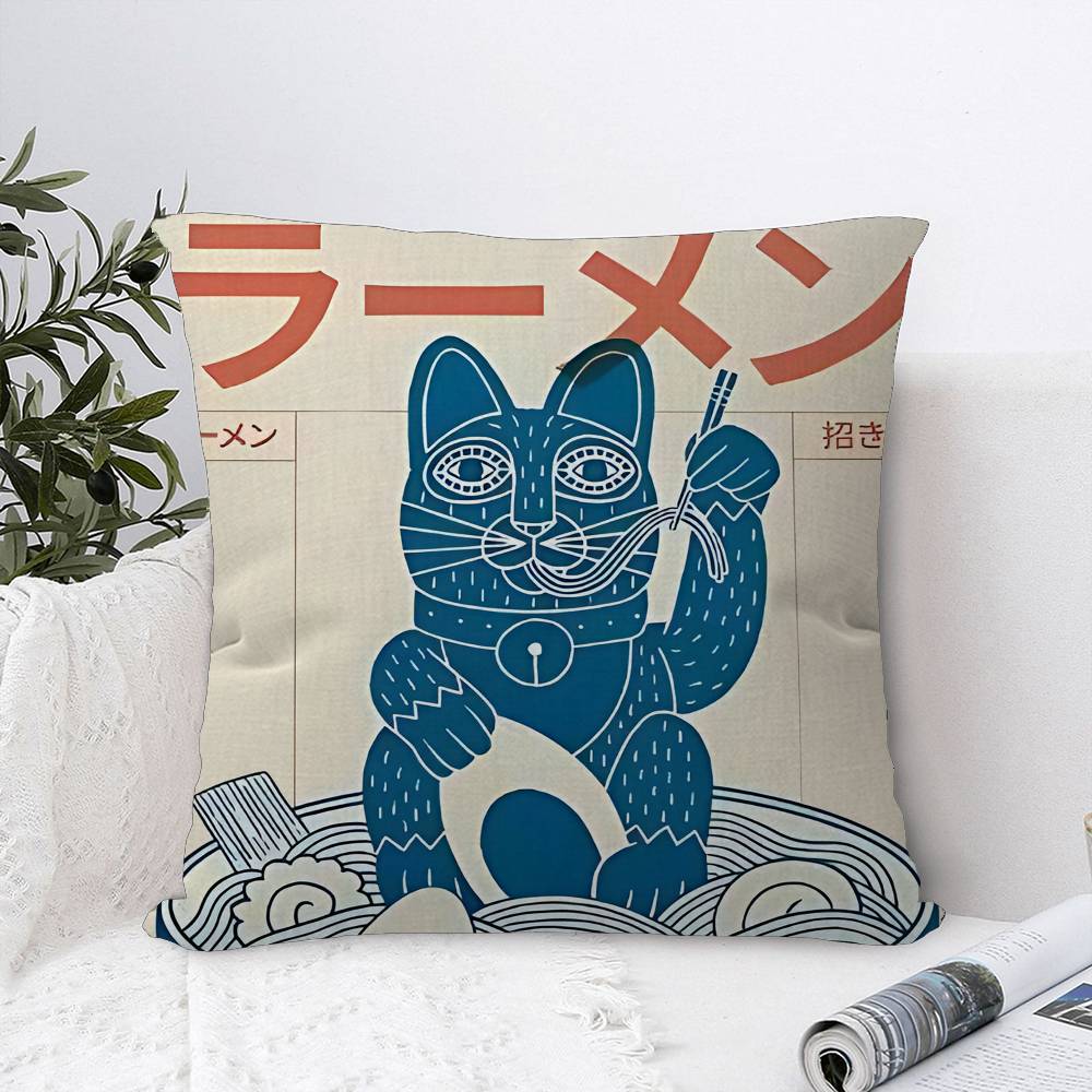 Japanska Nutida Tokyo Konstverk Kudde Gåva Hemkontor Dekoration Kudde Sovrum Soffa Bil Kuddfodral Kuddfodral