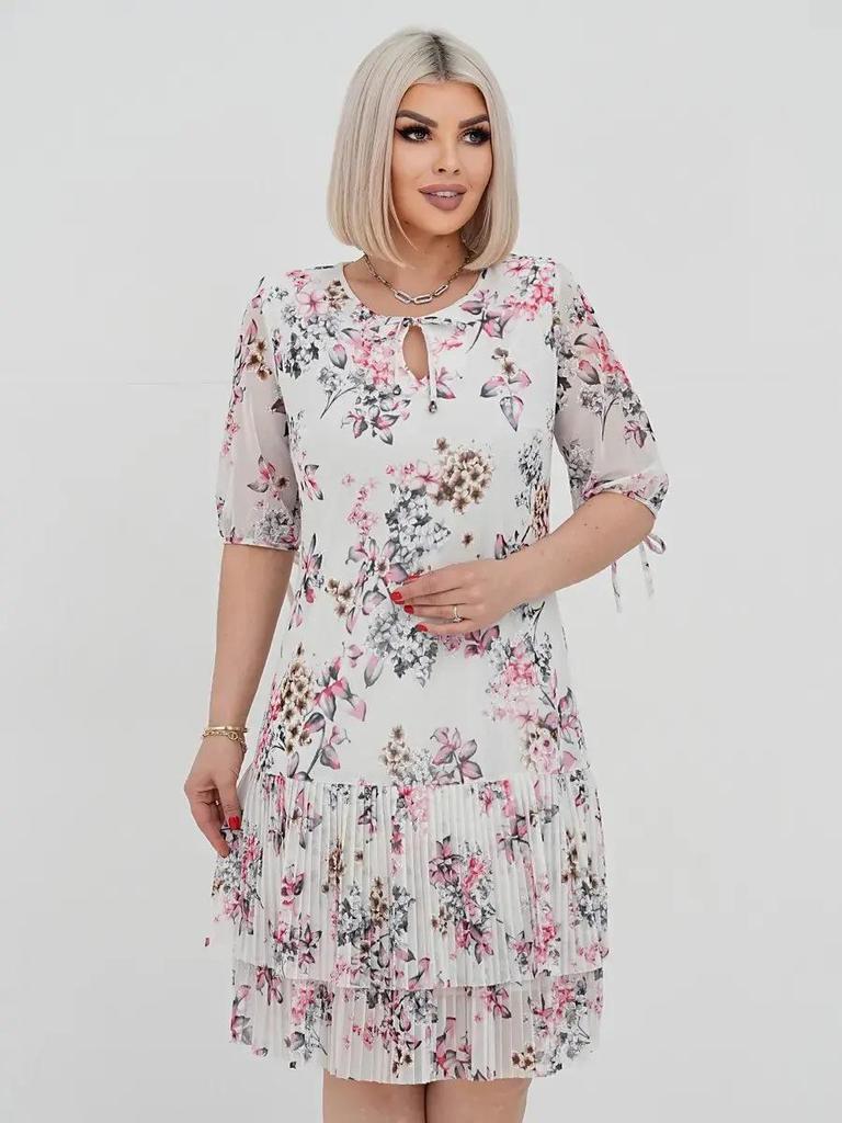 2025 Spring/Summer Women's Off-the-Shoulder Print Dress
