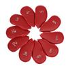10Pcs Golf Head Cover Color Leather Iron Cover Golf Club Cover with Big Number
