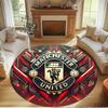 Manchester United F.C Print Round Rug, Washable Floor Carpet, For Entryway Dorm Laundry Room Office Study, Home Decor Birthday Christmas Gift