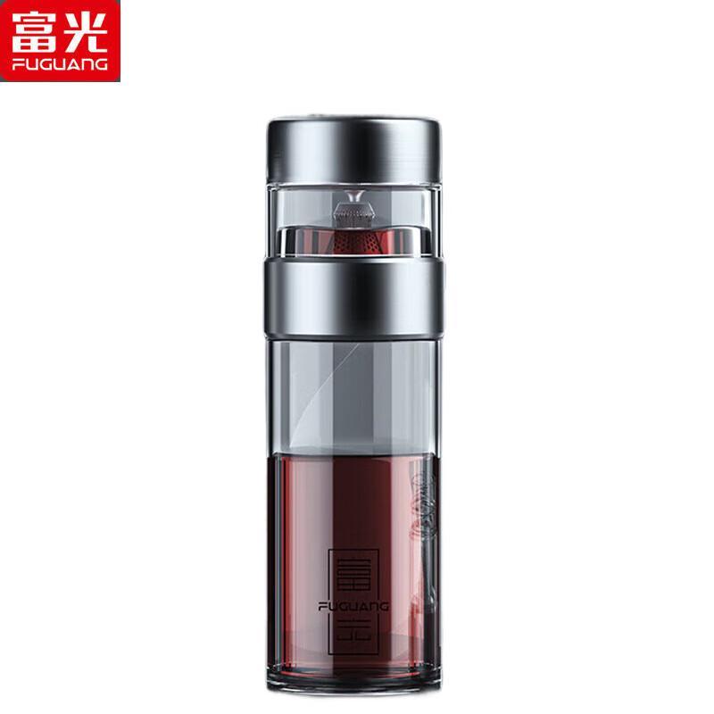 Fuguang G2046-SH Double-Layer Tea Infuser Glass Cup, 300ml