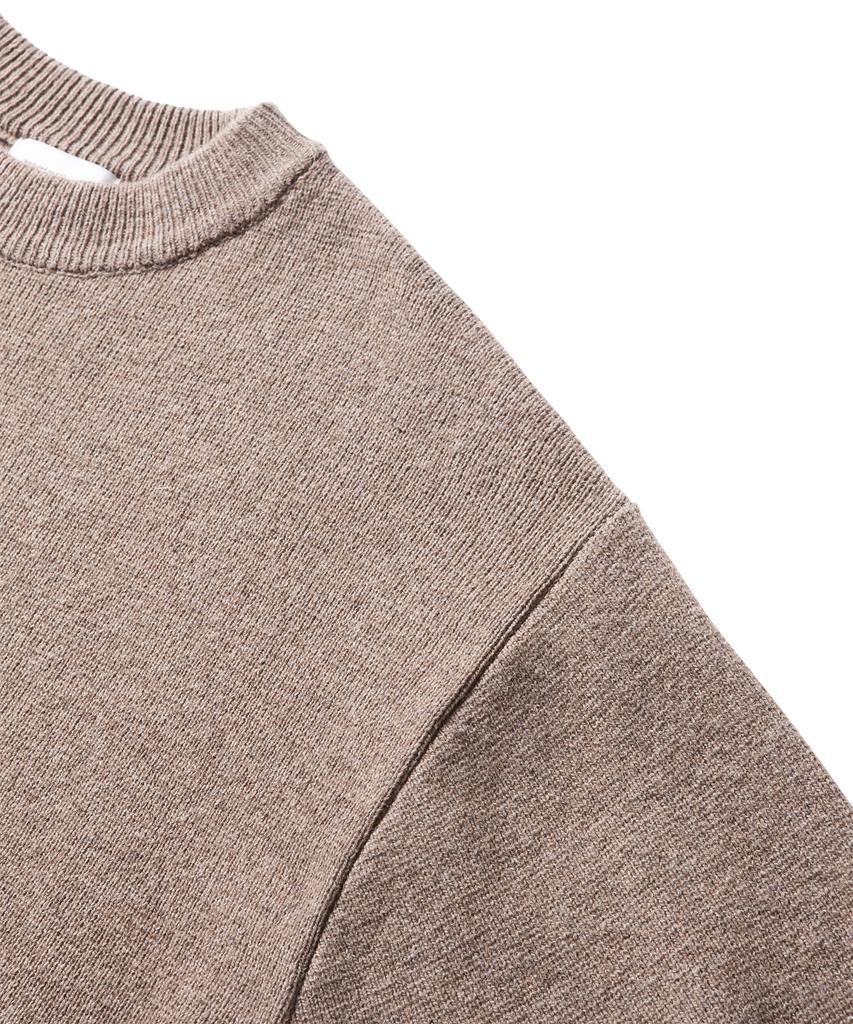 BEAT&SLNC Crew Neck Knit (Beige)