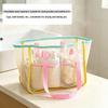 Large Capacity Mesh Tote Bag - Portable Storage for Snacks, Toiletries & Beach Essentials