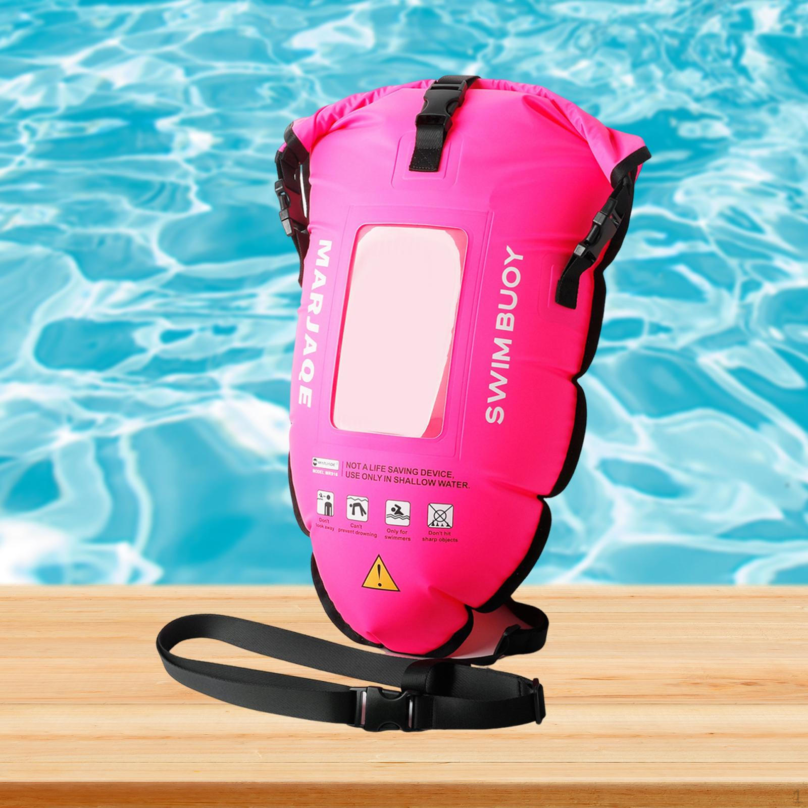 

Плавательный буй поплавок Высокая видимость 30 л для безопасных тренировок Каякинг Каякеры розовый