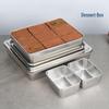 Scatola porta condimenti Ming Chuxing in acciaio inossidabile stile giapponese con coperchio