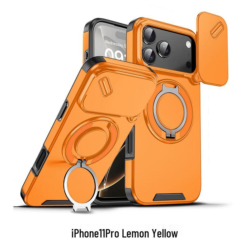 CAXITON iPhone 11 Pro Magnetic Ring Lens Protection Case
