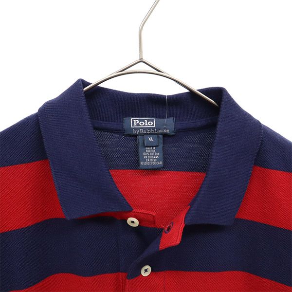 unused Polo by Ralph Lauren border Short sleeve Polo shirt XL Fawn Men's Used
