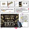 We’re Gonna Party Like It’s 1975 Birthday Banner Backdrop, Cheer To 50 Years Birthday Banner, 50th Birthday Party Supplies for Men Women