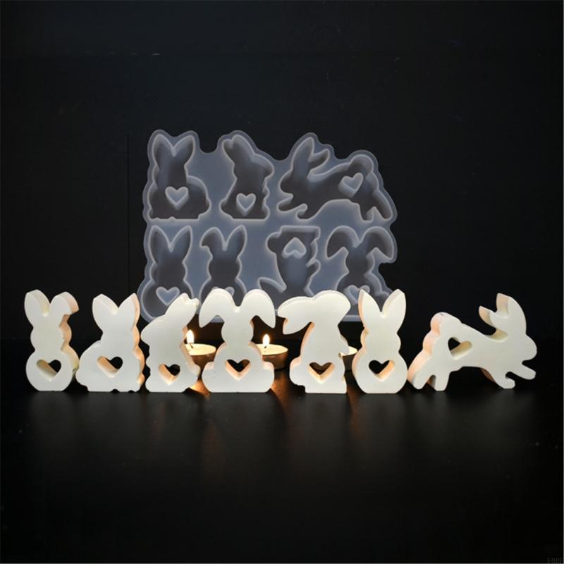 Silicone Ornament Molds Easter Rabbit Crafting Moulds Silicone Mold