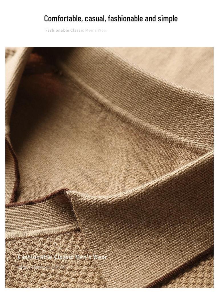 Men's 2025 Autumn/Winter Casual Knitwear: Fashionable Thin Long-Sleeve Loose Fit Sweater T-Shirt