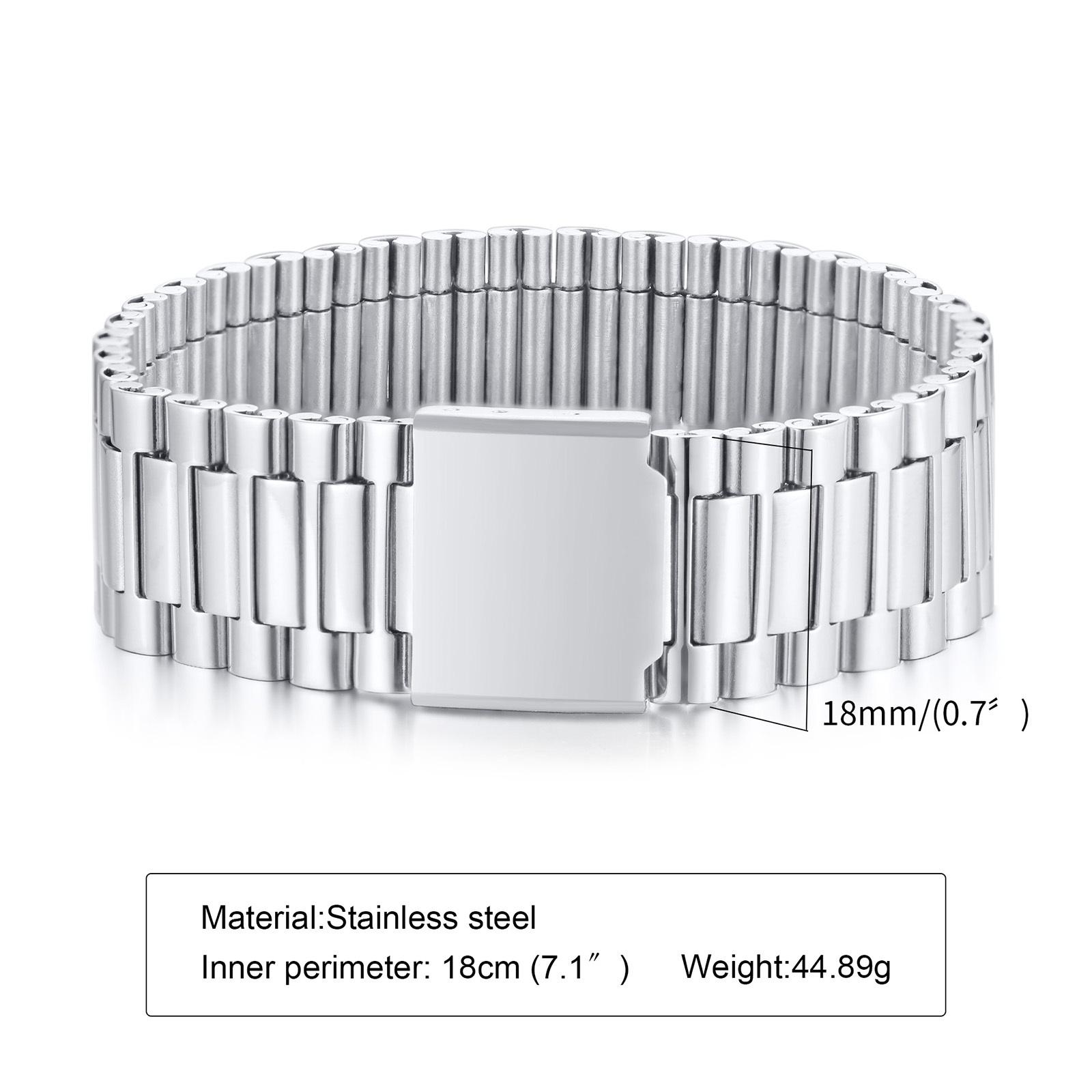 

Vnox Stainless Steel Classic Watchband Bracelet For Women Men,Watch Straps Width Link Chain Bracelet Bangle,Unisex Hand Jewelry