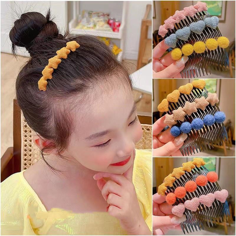 Mode Kinder Haarnadel Kleine Mädchen Pony Gebrochenes Haar Haarnadeln Mädchen Candy Farbe Süße Nette Einsatz Kamm Frauen Haar Zubehör