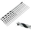 7pcs Drill Bit Long Wood Drill Bit Set 4-12mm Spiral Brad Point Bits 300mm Length For Deep Drilling Woodworking Tools Parts