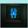 Glow Night Halloween Wall Sticker With Girl Holding Hands For Living Room Decor