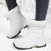 Women Warm Fleece Lined Snow Boots  Non-slip Rubber Sole Zipper Design Easy To Wear Suitable for Daily Walking in Cold Weather