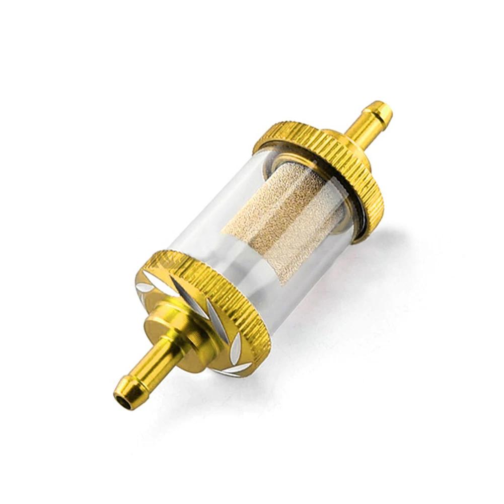 Car Modified Aluminum Alloy Sheel Copper Core Oil Filter Fit for Dirt Pit Bike Gasline Fuel Filter With Copper Core Universal