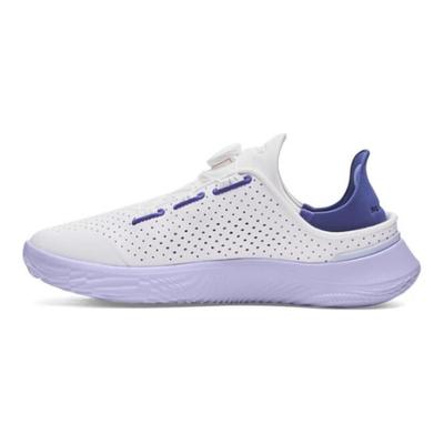 Ua Flow Slipspeed Breathable Lightweight Low-Top Casual Shoes Unisex White Purple Sneakers 3027049-124