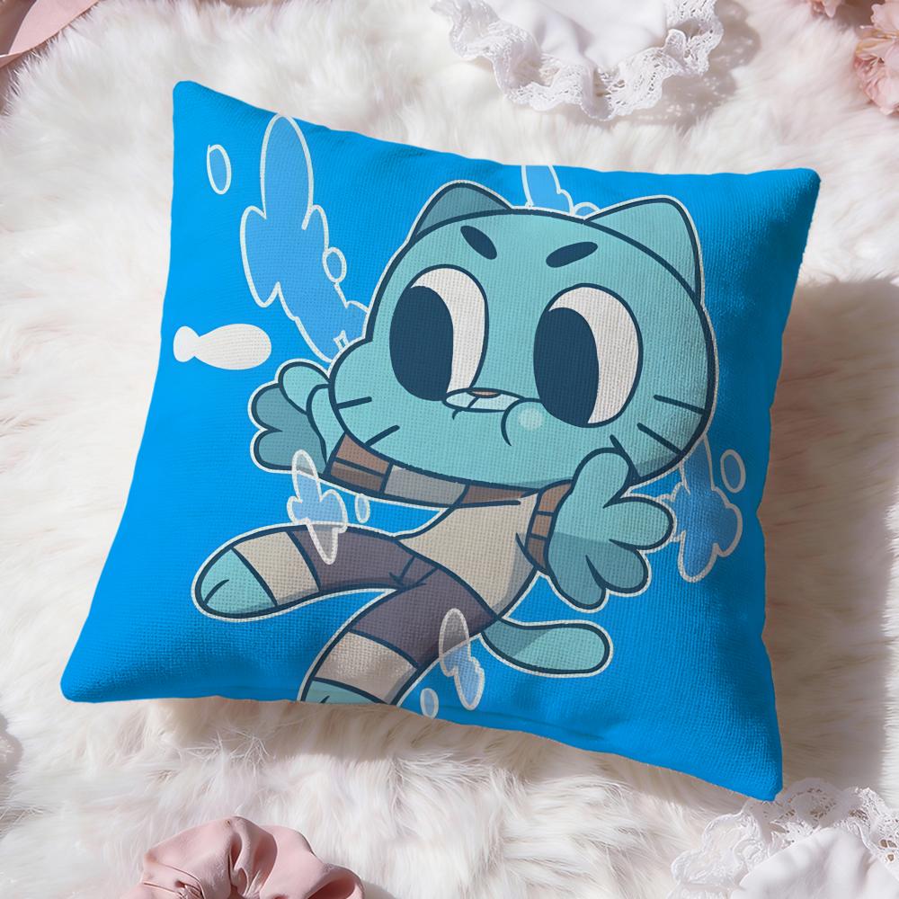 The Amazing World of Gumball Cushion Cover Premium Comfort Reversible Pillow Cove -Two in One Design for Any Room & Car Interior