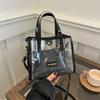 Stylish Large Capacity Transparent Jelly Shoulder Bag For Mothers 2024 Spring New Street Fashion Tote Bag