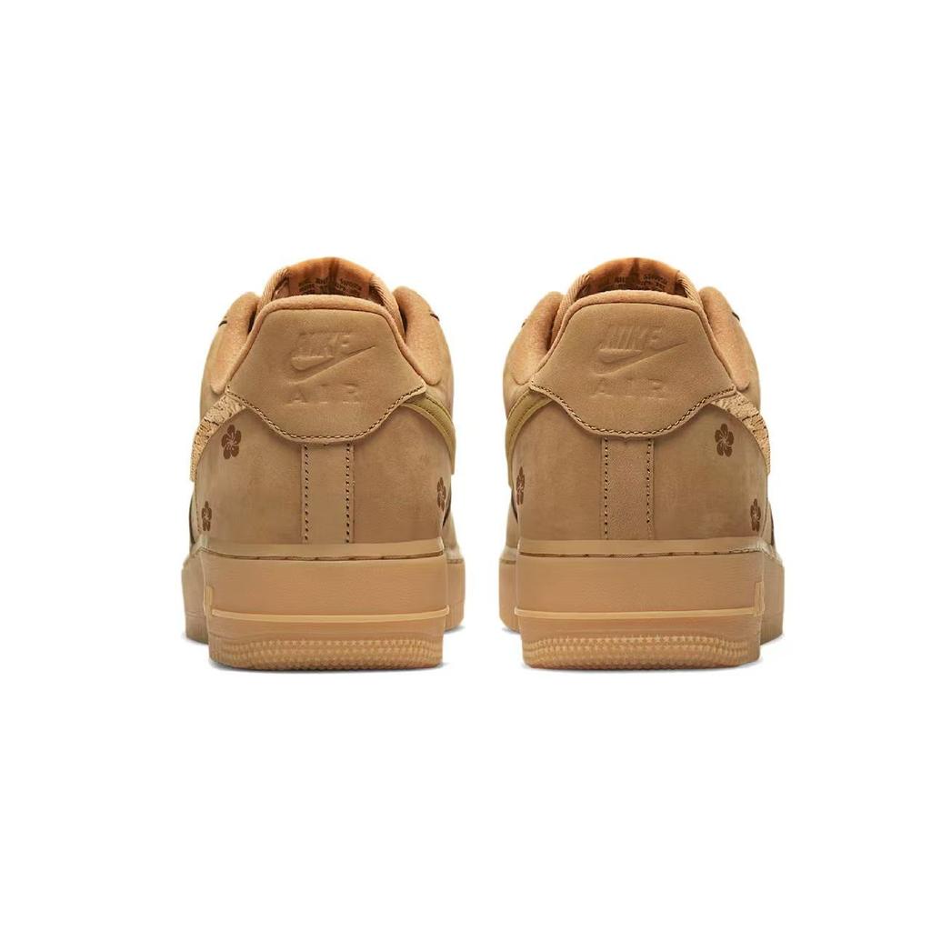 Nike Air Force 1 All Over Print Brown Shoes Abrasion Resistant Lightweight Wear resistant And Lightweight Low top CJ9179-200(Team93-S-BOX)