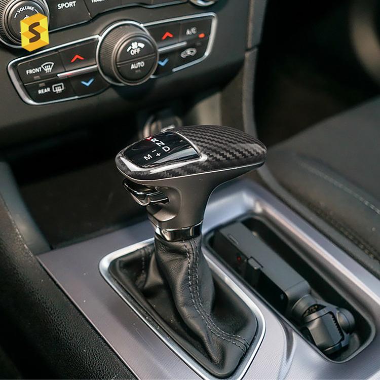 Carbon Fiber Car Interior Accessories Car Gear Shift Cover for Dodge Charger Interior Carbon Fiber чёрный