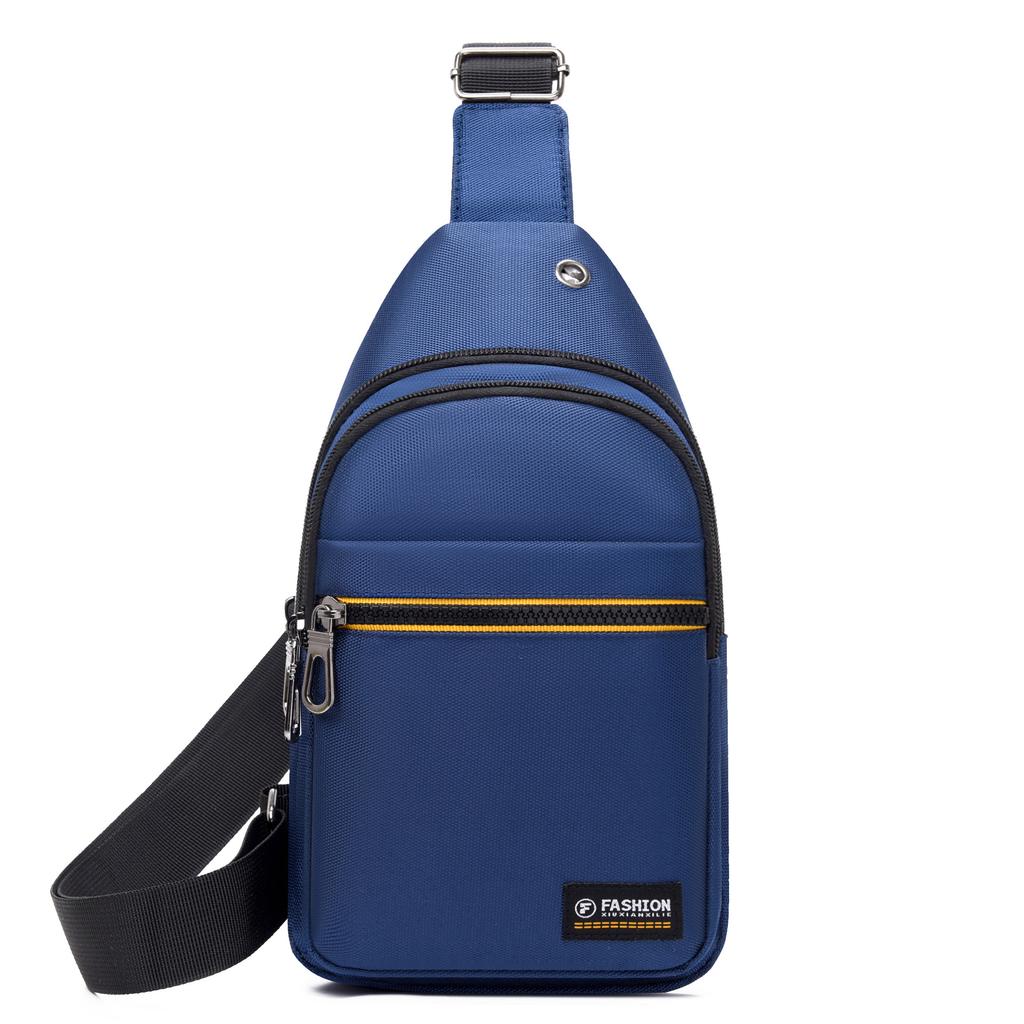 Men's Breast Bag, New Messenger Bag, Casual Men's Bag, Sports Backpack, Trendy Shoulder Bag, Oxford Cloth, Thickened and Wear-resistant.